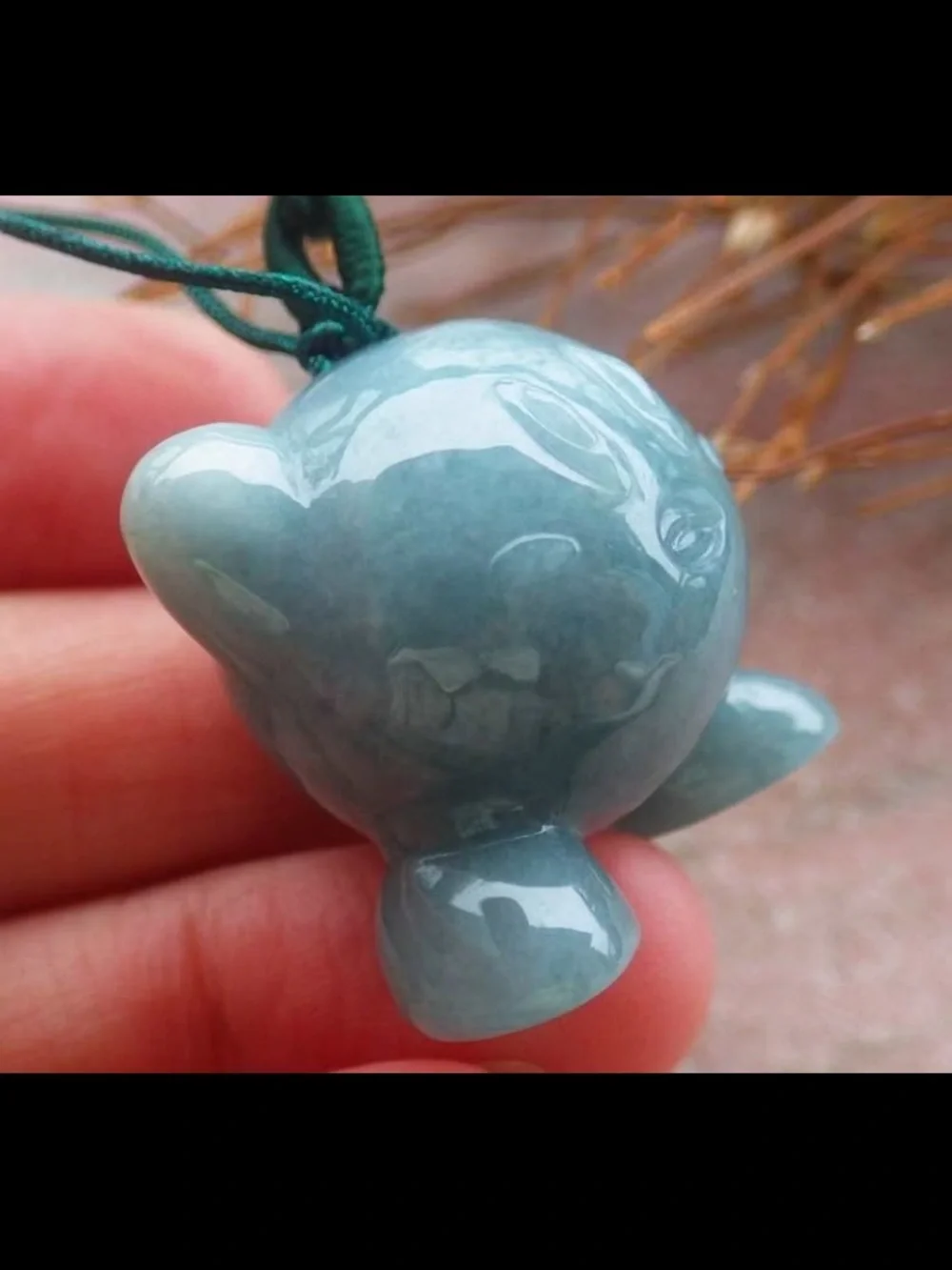 Certificate Jadeite jade cute Cartoon Green Pokemon Kirby circle Pendant